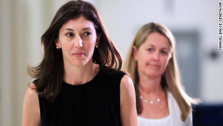 Former FBI lawyer Lisa Page leaves following an interview with lawmakers behind closed doors on Capitol Hill in Washington, Friday, July 13, 2018.