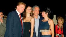 US President Donald Trump was pictured with Melania Trump, Jeffrey Epstein and Ghislaine Maxwell on February 12, 2000.