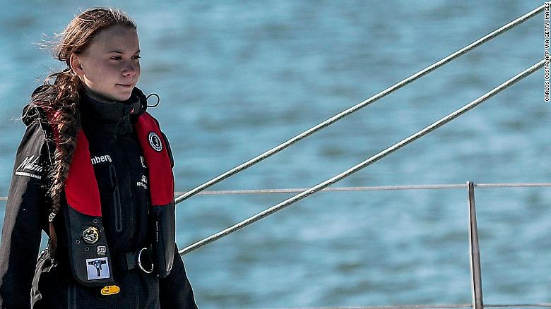 Greta Thunberg arrives in Lisbon for COP25 after sailing ...