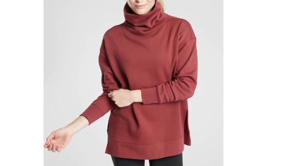 athleta sherpa funnel neck sweatshirt