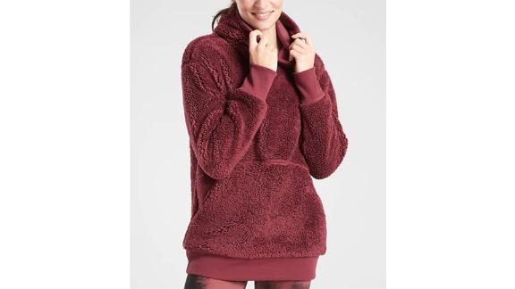 athleta sherpa funnel neck sweatshirt