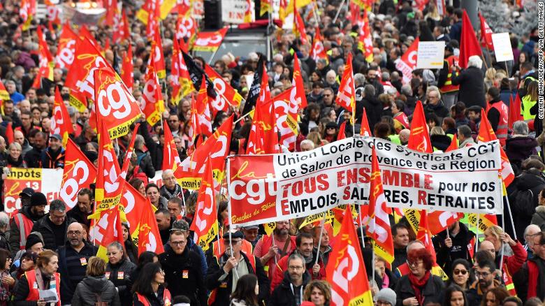 The French government's attempt to reform pension plans in 2019 sparked nationwide strikes.