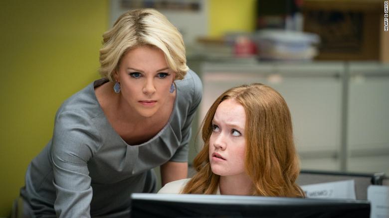 Charlize Theron (left) as Megyn Kelly in &#39;Bombshell&#39;