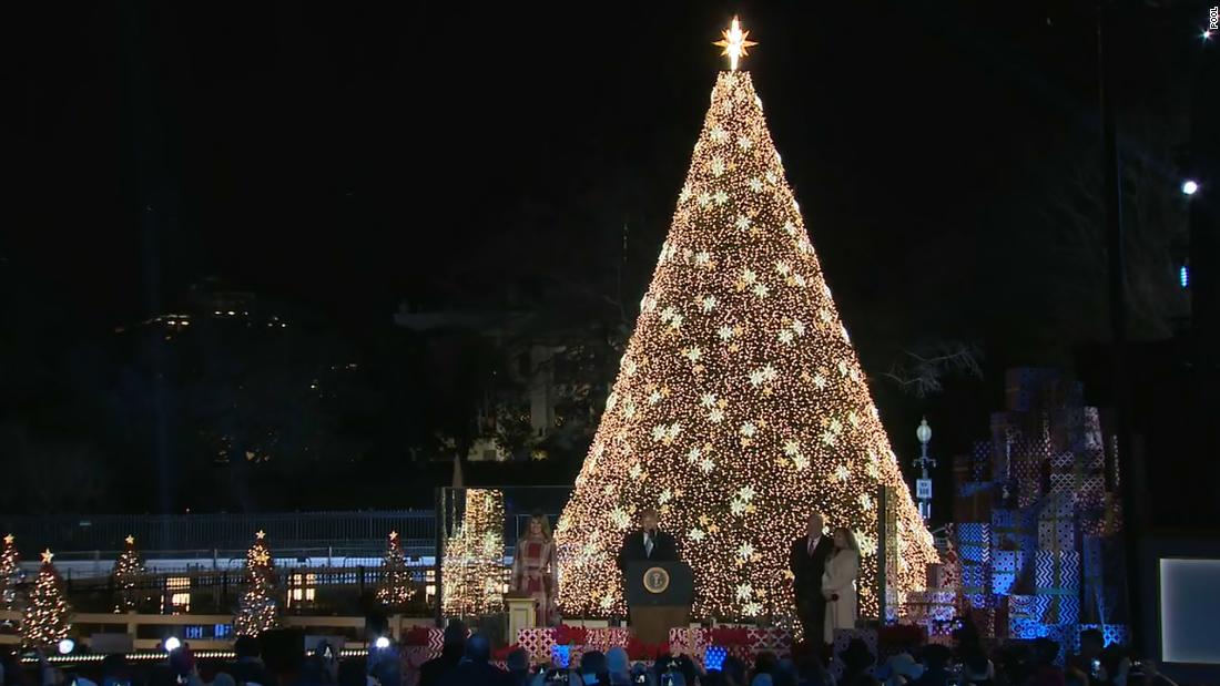 lighting of the national christmas tree 2020 Trump Lights National Christmas Tree To Mark Holiday Season Cnnpolitics lighting of the national christmas tree 2020