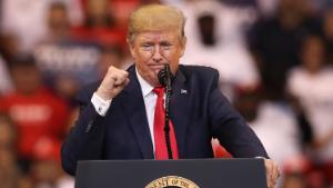 U.S. President Donald Trump speaks during a homecoming campaign rally at the BB&amp;T Center on November 26, 2019 in Sunrise, Florida. President Trump continues to campaign for re-election in the 2020 presidential race.