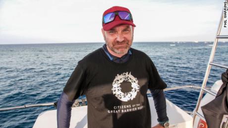 Andy Ridley, CEO of Citizens of the Great Barrier Reef at Moore Reef off Cairns, Australia, November 17, 2019.