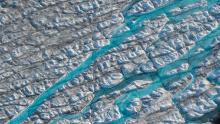 Scientists found that melting on Greenland&#39;s ice sheet was very near record levels in 2019.
