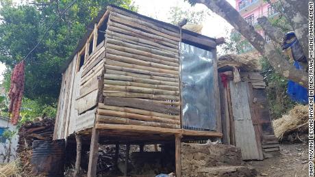 A menstruation hut in Nepal, photographed by researchers from the University of Bath.