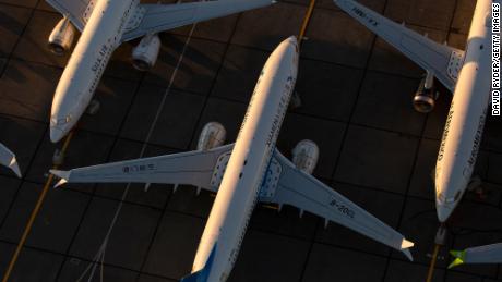 MOSES LAKE, WA - OCTOBER 23: Boeing 737 MAX airplanes are parked at Grant County International Airport October 23, 2019 in Moses Lake, Washington. Boeing reported that its profits were down by more than half in the latest quarter. The company has finished updates and testing on the 737 MAX and plans to have the planes flying by the end of the year. (Photo by David Ryder/Getty Images)