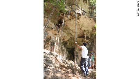 The cave was up a cliff face and more difficult to reach than others.