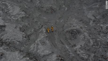 An image of the recovery operation on White Island, New Zealand, on December 13, 2019. 