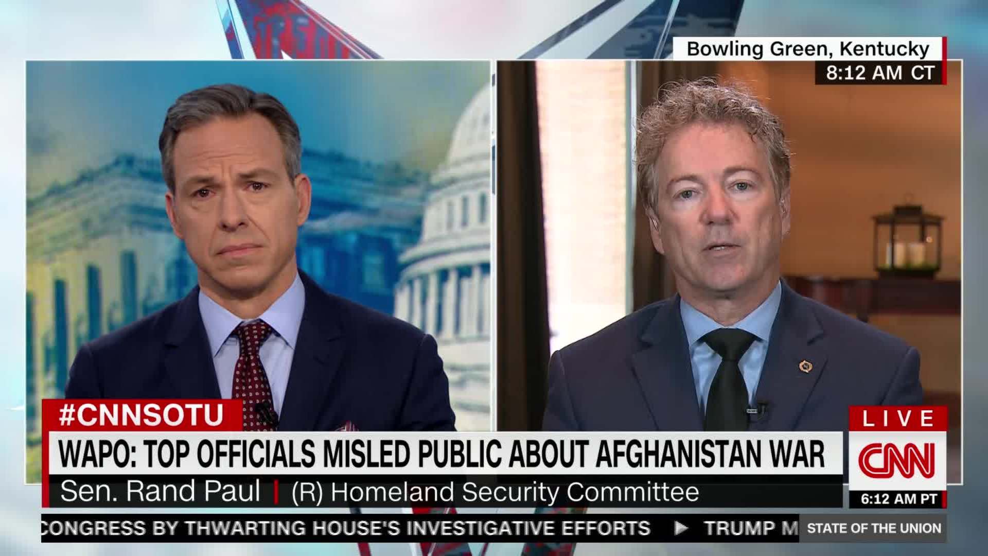 Jake Tapper Spars With Sen Paul On Impeachment Cnn Video