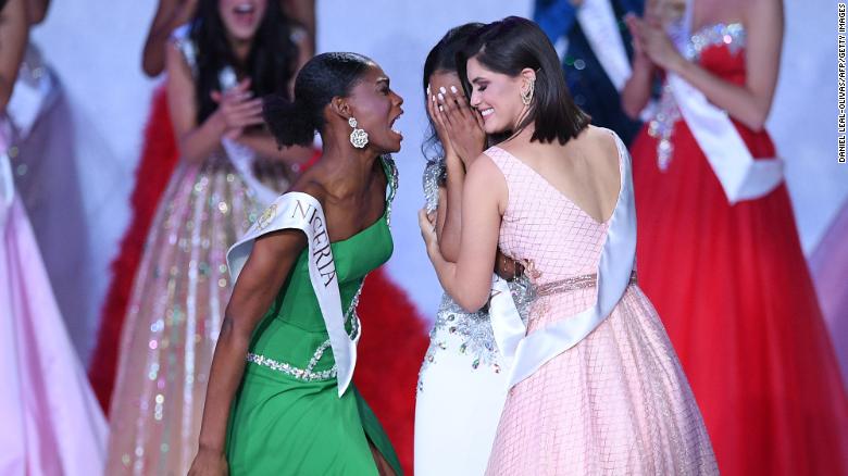 Image result for reaction of miss nigeria to the winner of miss world 2019