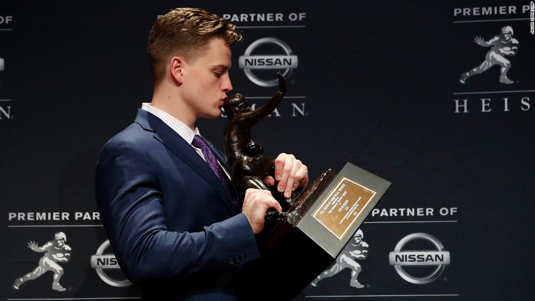 Joe Burrow, eyeing a Lombardi, left his CPOTY trophy on the table