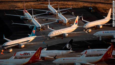 MOSES LAKE, WA - OCTOBER 23: Boeing 737 MAX airplanes are parked at Grant County International Airport October 23, 2019 in Moses Lake, Washington. Boeing reported that its profits were down by more than half in the latest quarter. The company has finished updates and testing on the 737 MAX and plans to have the planes flying by the end of the year. (Photo by David Ryder/Getty Images)