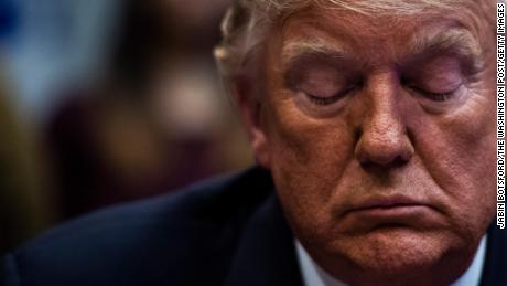 President Donald J. Trump, flanked by Vice President Mike Pence and Ivanka Trump, speaks on a phone call to congratulate astronauts Christina Koch and Jessica Meir during the first all-woman spacewalk, from the Roosevelt Room at the White House on Friday, Oct 18, 2019 in Washington, DC. 