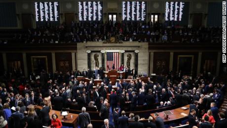 WASHINGTON, DC - DECEMBER 18: The House of Representatives votes on the second article of impeachment of US President Donald Trump at in the House Chamber at the US Capitol Building on December 18, 2019 in Washington, DC. The U.S. House of Representatives voted to successfully pass two articles of impeachment against President Donald Trump on charges of abuse of power and obstruction of Congress. (Photo by Chip Somodevilla/Getty Images)