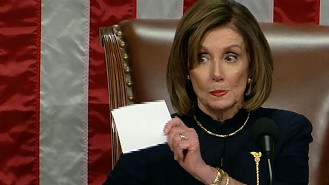 Nancy Pelosis Stern Message To Party After Impeaching Trump Cnn Video 