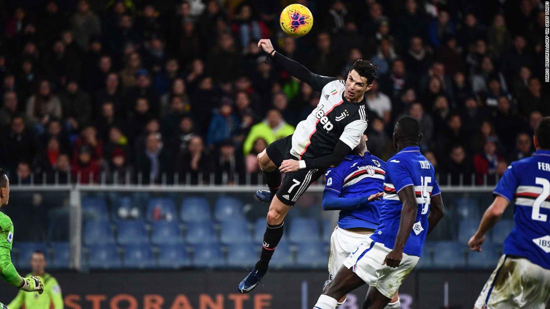 Cristiano Ronaldo scores gravity-defying 'NBA' header as Juventus beats Sampdoria - CNN