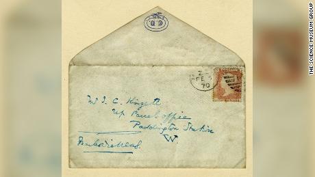 The envelope featured Dickens&#39; stamp with his initials, C.D.