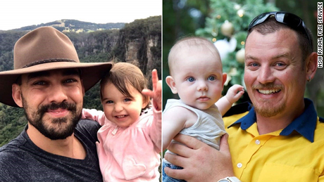 Firefighters Andrew O&#39;Dwyer (left) and Geoffrey Keaton (right) died during firefighting operations as bushfires ravage New South Wales.