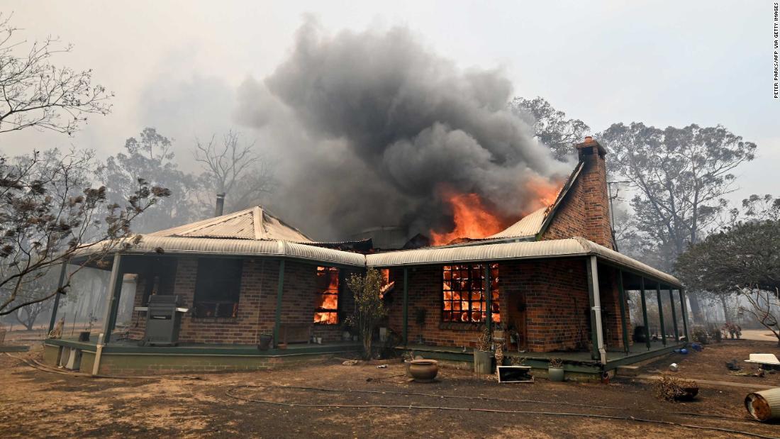 A property burns in Balmoral on December 19.