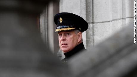 Britain&#39;s Prince Andrew, Duke of York, attends a ceremony commemorating the 75th anniversary of the liberation of Bruges on September 7, 2019 in Bruges. (Photo by JOHN THYS / AFP)        (Photo credit should read JOHN THYS/AFP via Getty Images)