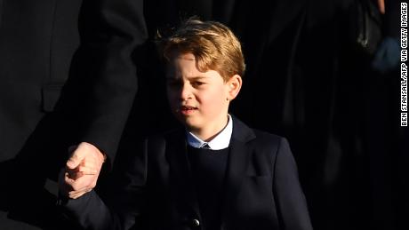 It was the first appearance for six-year-old Prince George at the royal family&#39;s traditional Christmas Day service.