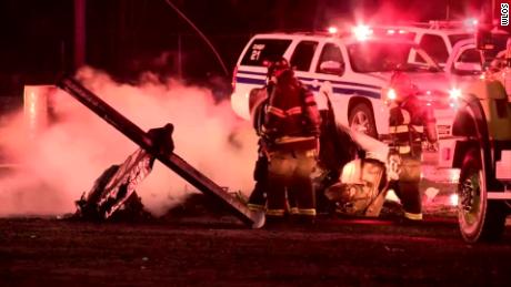 A small plane crashed while taking off from the Asheville, North Carolina, airport on Saturday, December 28, 2019.