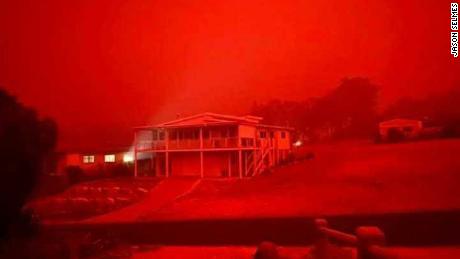 Residents in Mallacoota, Victoria, fled their homes on Tuesday.