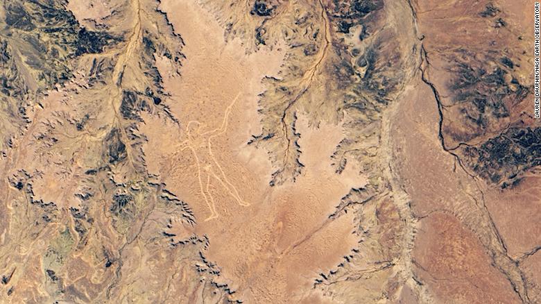 It is unclear who created the giant geoglyph or why, but the large earthen figure has drawn attention to a remote part of South Australia for two decades.