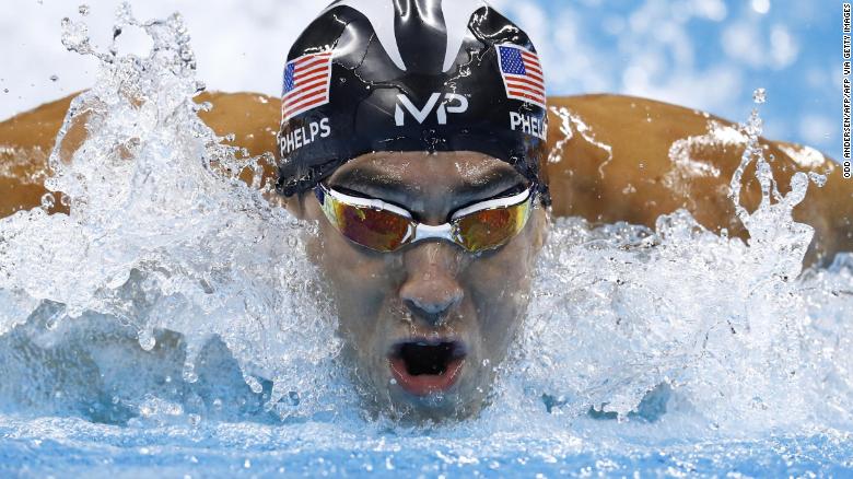 Michael Phelps on his way to yet another gold medal at the 2016 Rio Olympics.