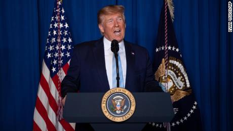 President Donald Trump delivers remarks on Iran, at his Mar-a-Lago property, Friday, Jan. 3, 2020, in Palm Beach, Florida.