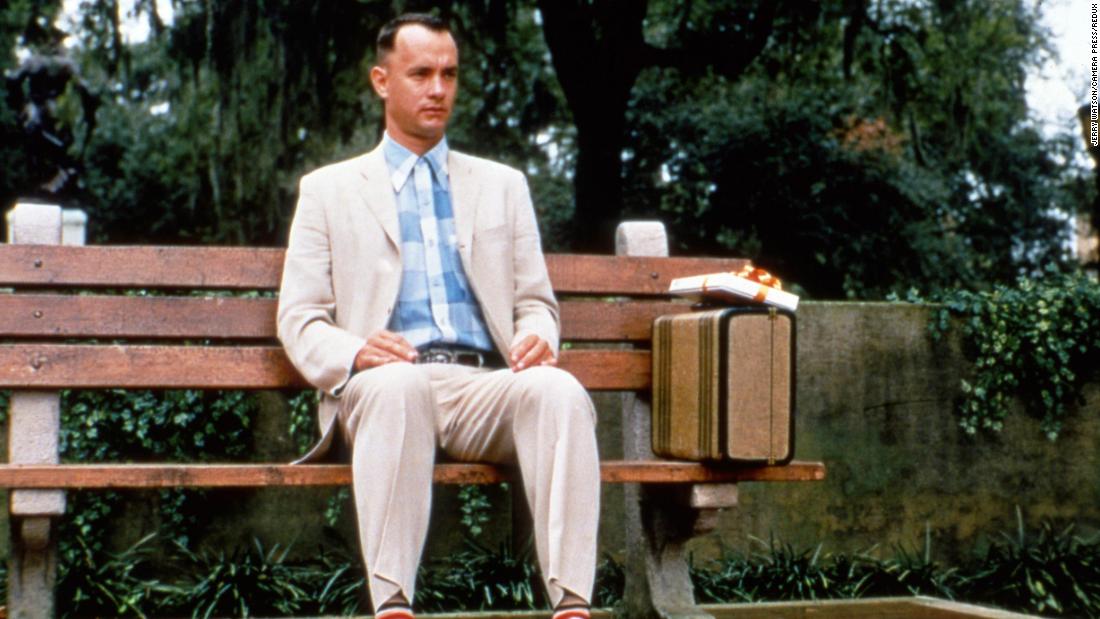 Hanks stars as the lead character in the 1994 film &quot;Forrest Gump.&quot; That role earned Hanks his second Oscar in as many years.