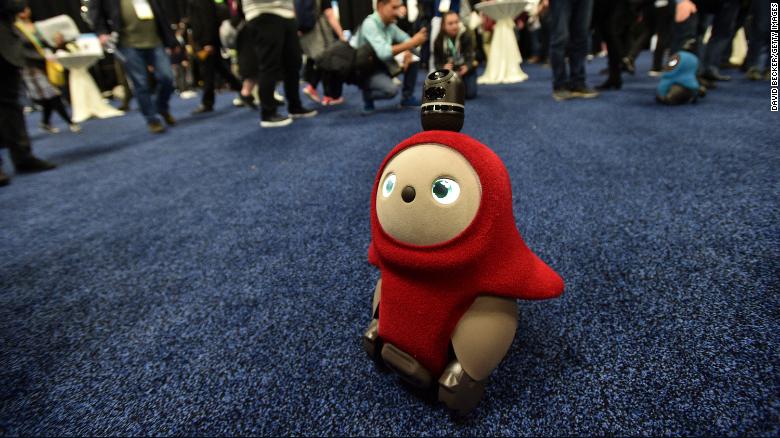 GrooveX's Lovot robot had plenty of fans at CES Unveiled. 