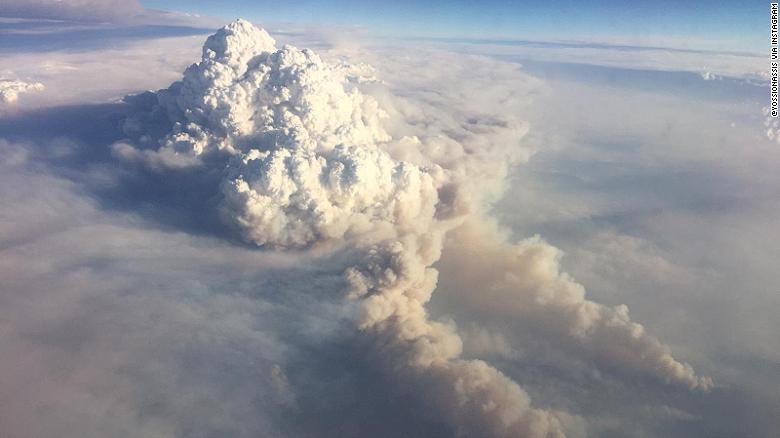 See rare thunderstorm clouds formed by Australia's fires