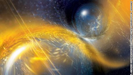 يكتشف علماء الفلك موجات الجاذبية الناتجة عن الاصطدام الهائل بالنجوم النيوترونية