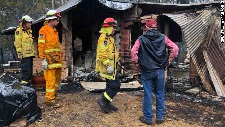 Julie-Ann Grima and Bruce Honeyman return to their home for the first time since evacuating. 