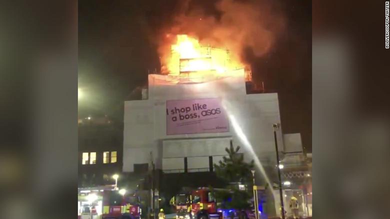 Fire engulfs iconic London music venue