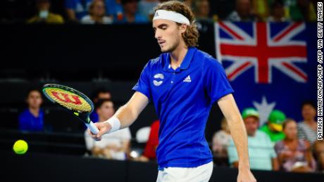 Stefanos Tsitsipas&#39; tantrum caused him mum to give him a stern court-side telling off.