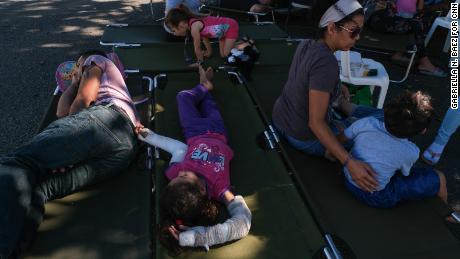 Dozens of families are taking shelter outside a local coliseum in Guanica.