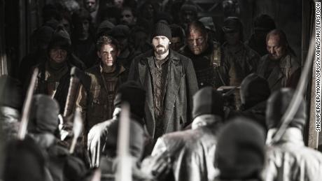 Jamie Bell and Chris Evans in &quot;Snowpiercer,&quot; Bong&#39;s post-apocalyptic film from 2013 in which humanity survives on an ever-moving train with a rigid class system separated by carriages.