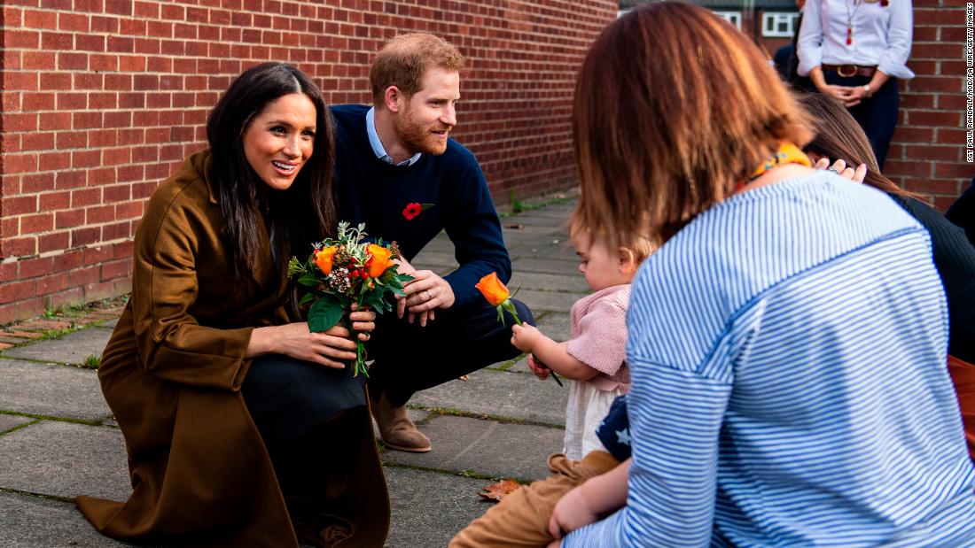 Meghan and Harry visit a community center in Windsor, England, in November 2019.