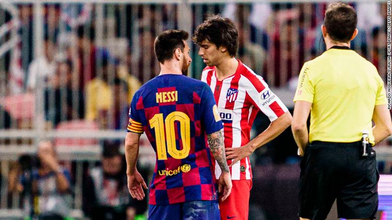 Lionel Messi clashes with 'new Ronaldo' as Barcelona stunned in the Spanish Super Cup