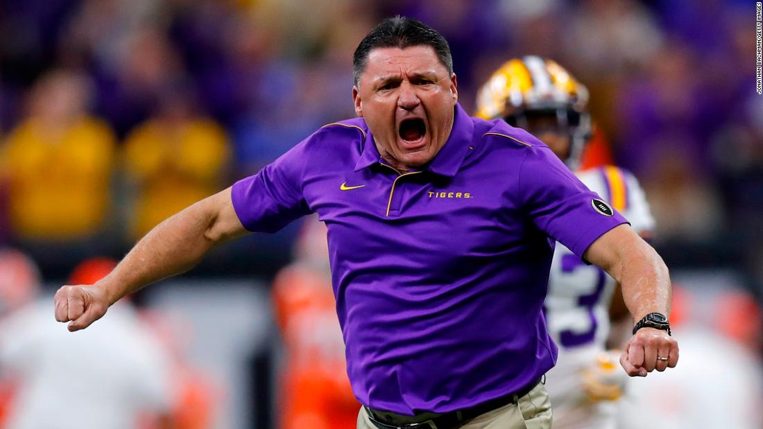 LSU's head football coach reveals 'most' of his team has had Covid