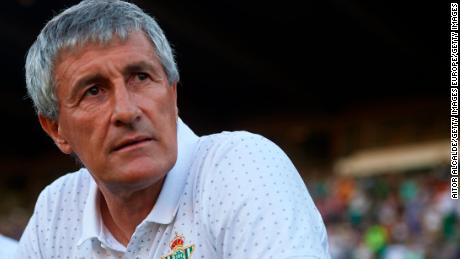 Quique Setien during his time in charge of Real Betis.