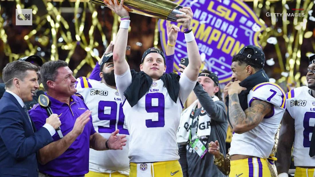 L.S.U. Wins the Title the Way It Won All Season: Behind Joe Burrow