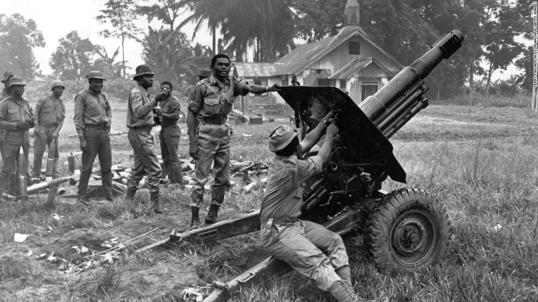 A Nigerian artillery unit in Port Harcourt on May 19, 1968.