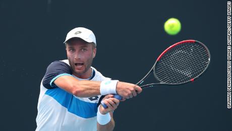 Liam Broady plays in qualifying ahead of the Australian Open.