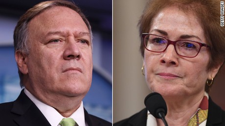 Mike Pompeo and Marie Yovanovitch 